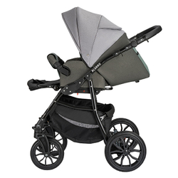 Детская коляска Alis Alvaro 2 в 1 Al 10 т.серый+св.серый+шалфей кожа