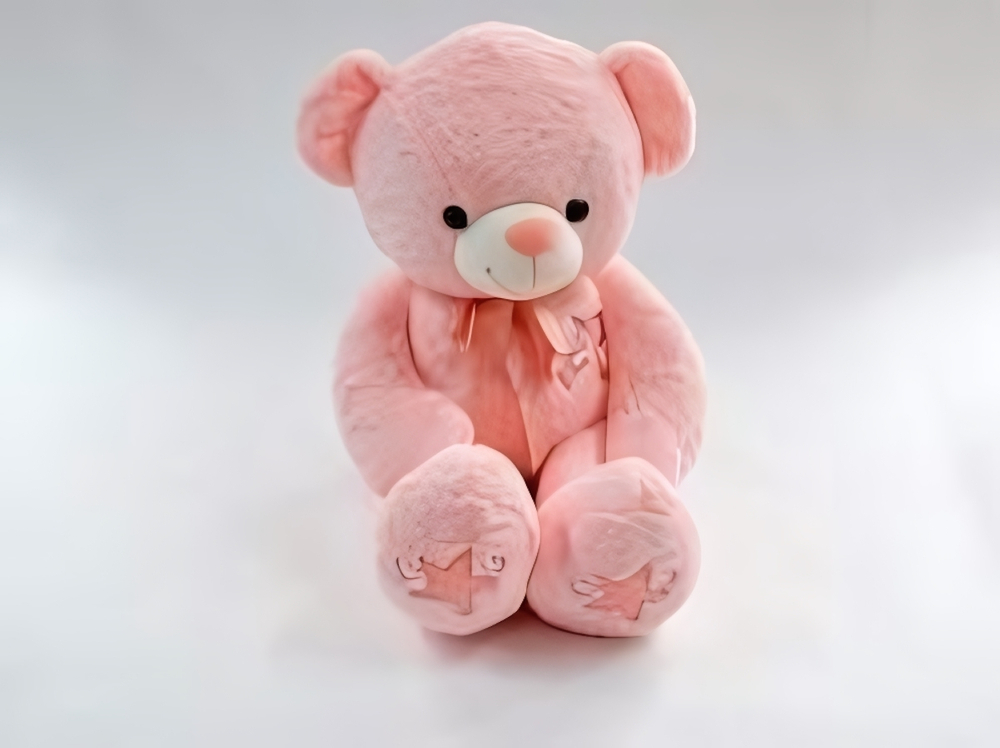 Медведь с лентой и вышитой звездой на лапе 120см. 43x59x55см. (Hand)