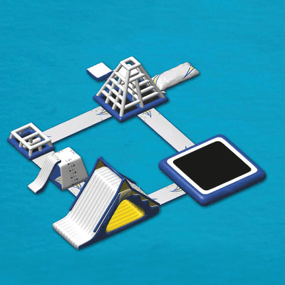 Коммерческий надувной аквапарк на воде «Увлекательное море» 15×15×5 м