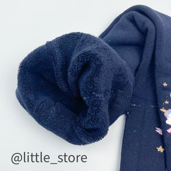 Колготки махровые Единорожка, Темно-синие