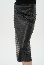 Юбка из перфорированной эко-кожи Лия