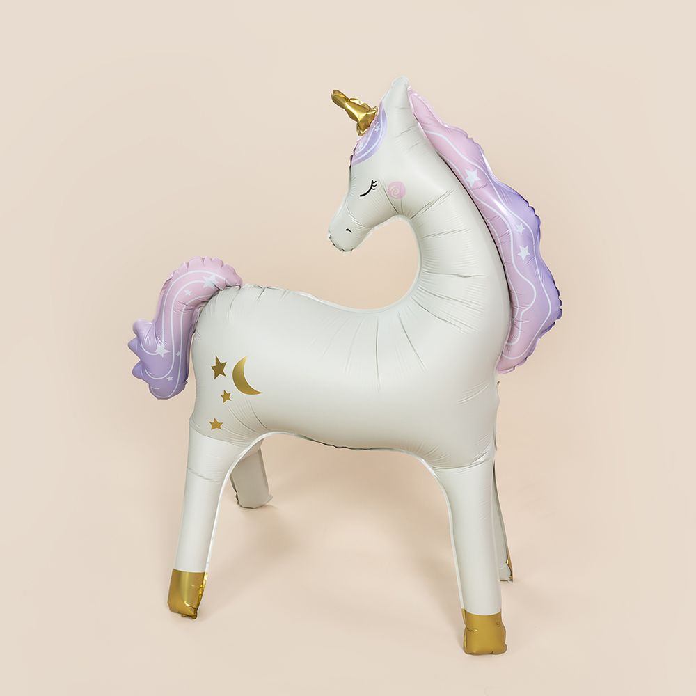 Шар 3D (38''/97 см) Фигура, Нежный единорог, Сатин, 1 шт. в уп.