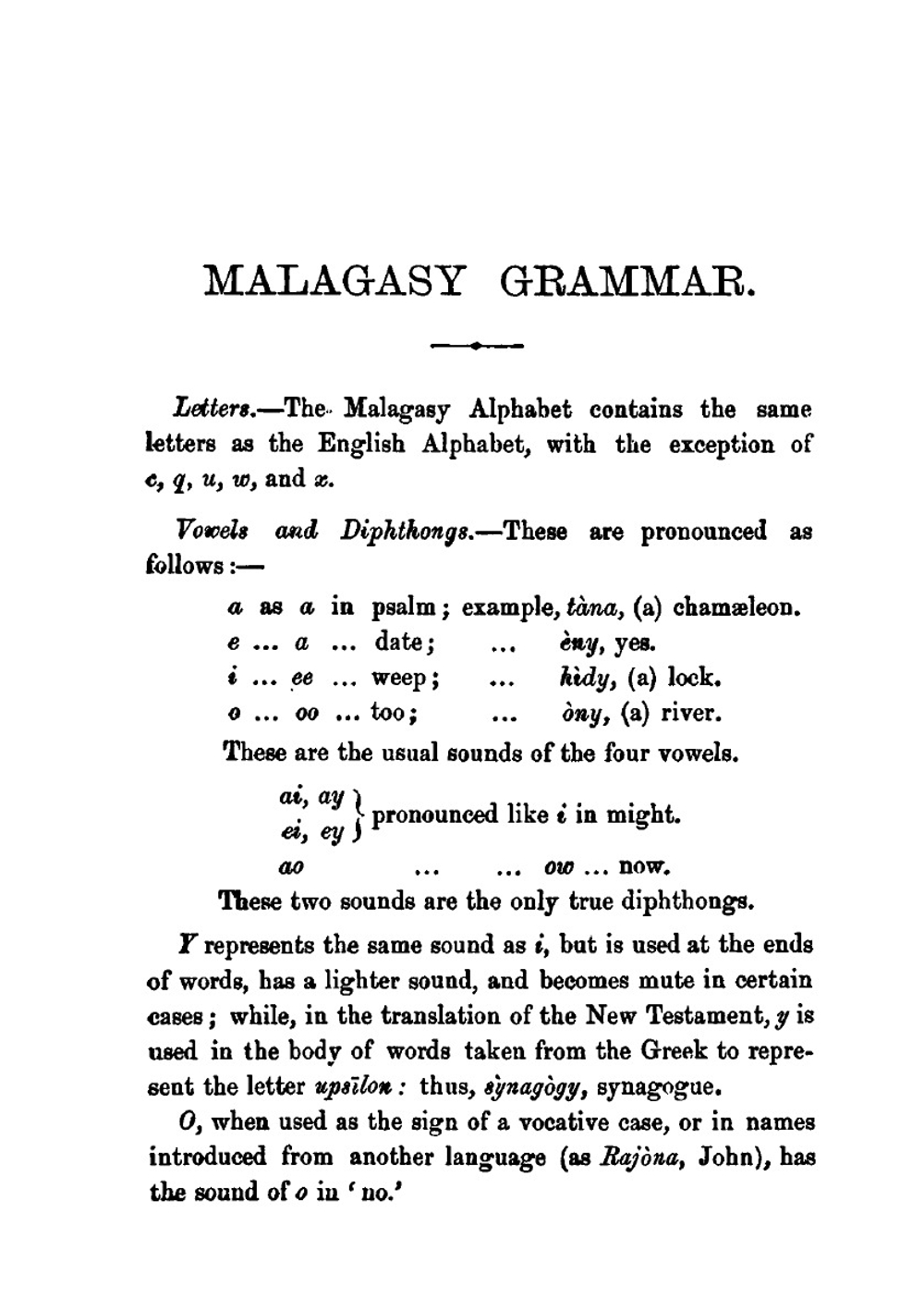A concise grammar of the Malagasy language | G. W. Parker