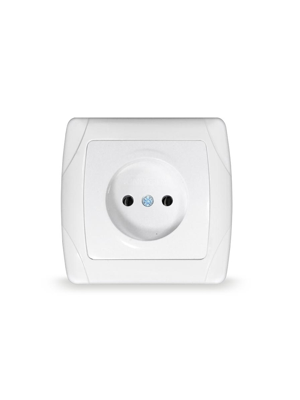Розетка 1-м СП Маргарита 16А IP20 без заземл. защ. шторки бел. UNIVersal М0022