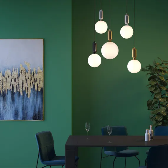4668/1 PENDANT ODL20 471 черный/белый Подвес E27 1*40W (тип лампы СВЕЧА) 220V OKIA