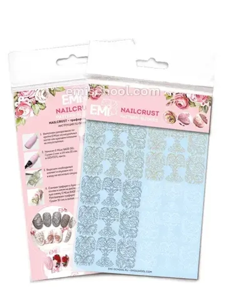 NAILCRUST Трафареты-слайдеры золотой/бежевый/белый/ черный №24