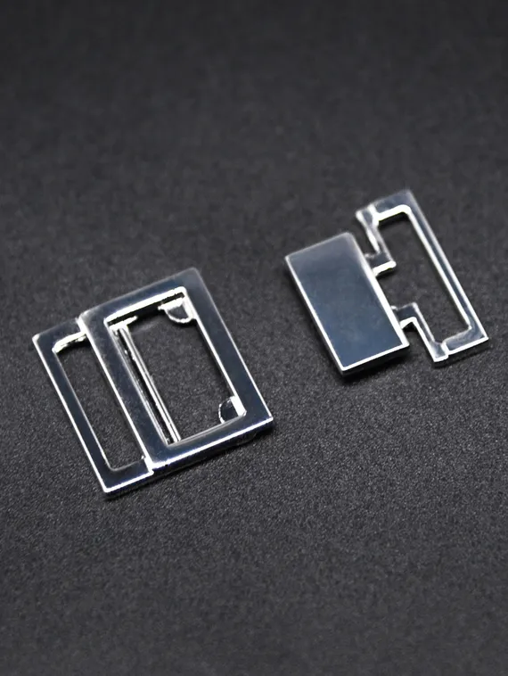 Застежка 15 мм, серебро