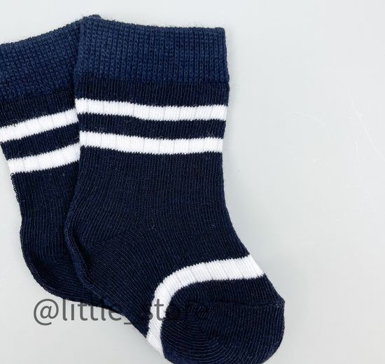 Носочки "Полоска" хлопковые, Черные