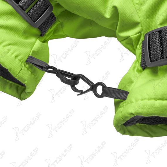 Варежки женские ZABAVA, лайм/черный Helios