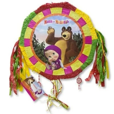 Пиньята Маша и Медведь с лентами