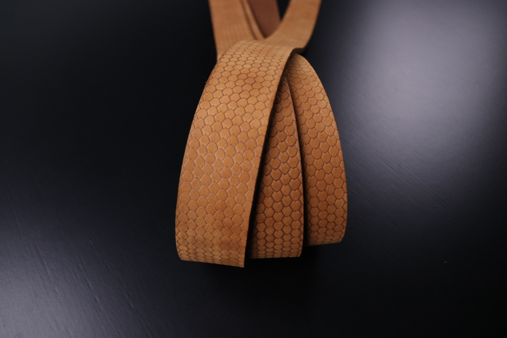 Ременная заготовка Шелк коричневая + Плита Дракон