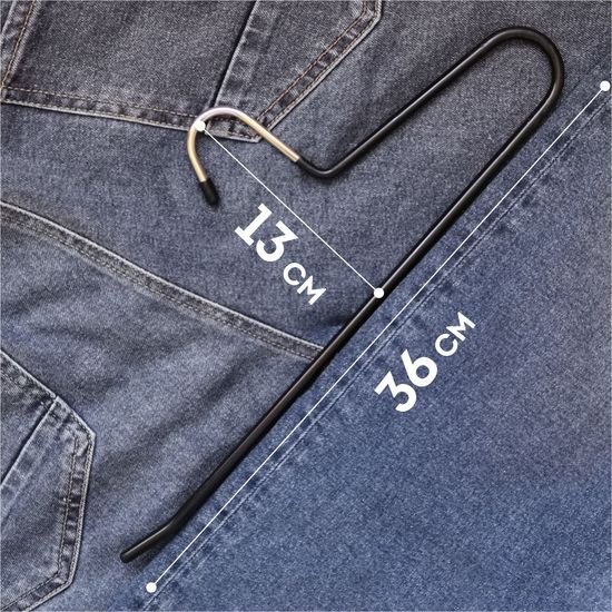 Вешалка для брюк с нескользящим покрытием, черная, (по 5 шт.)