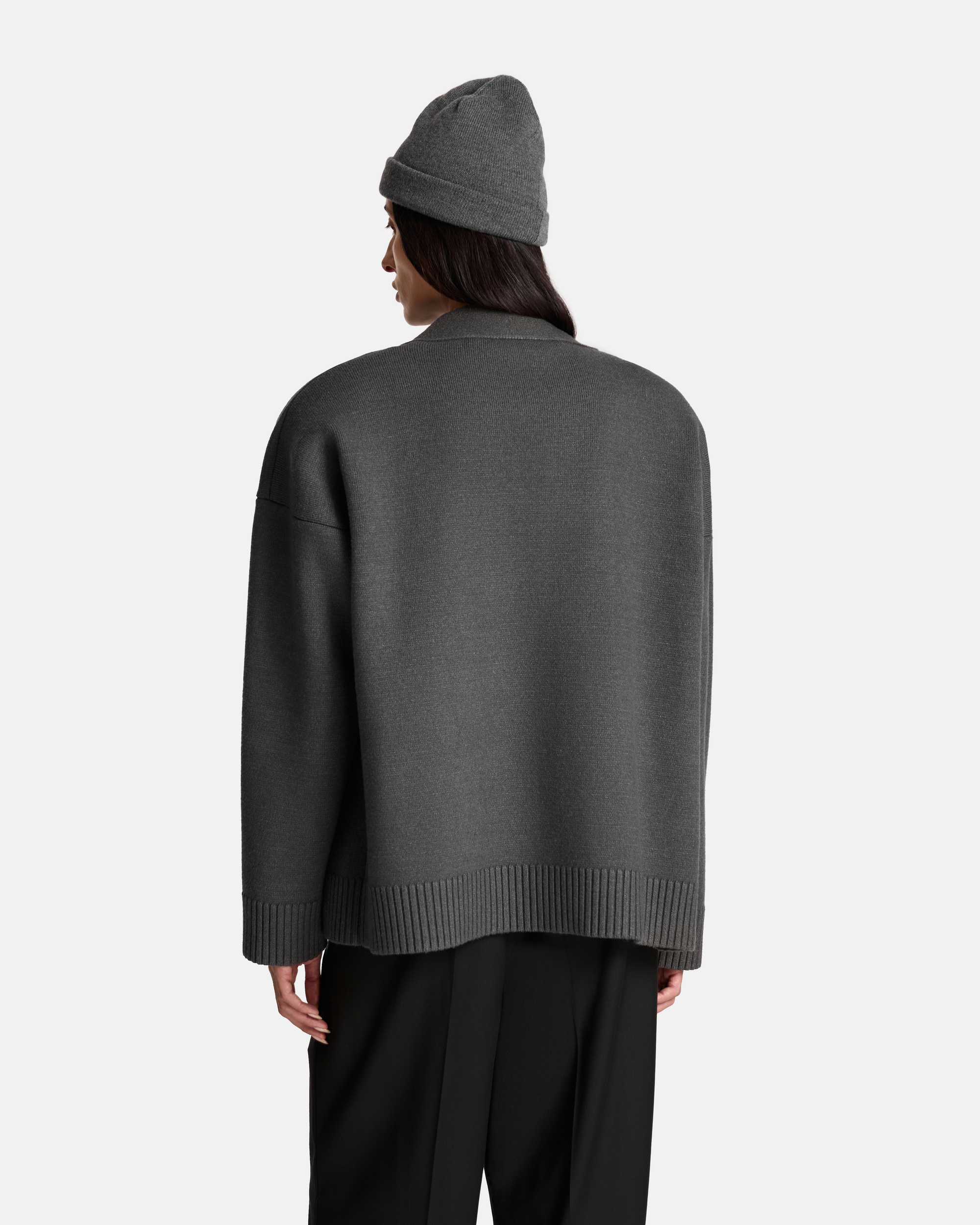 КАРДИГАН-БОМБЕР ИЗ ВЯЗАННОГО ТРИКОТАЖА