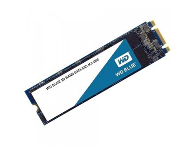 SSD накопитель Western Digital WD Blue 500ГБ, M.2 2280, SATA III, [WDS500G2B0B]