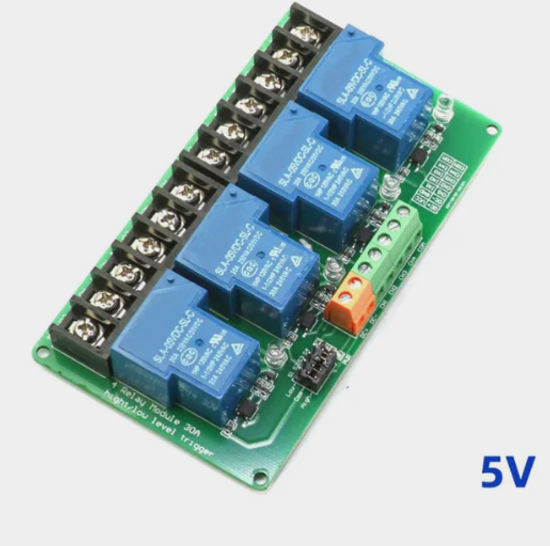 Релейный модуль 4-канала 5В 30А с опторазвязкой