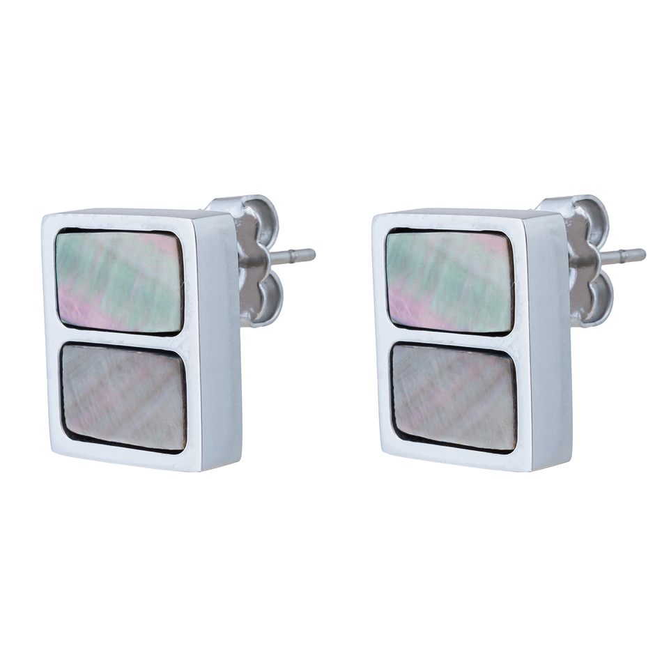 Серьги Fiore Luna Пирамида SHELL AE02788-9 BW/S
