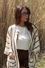 платье-накидка в полоску