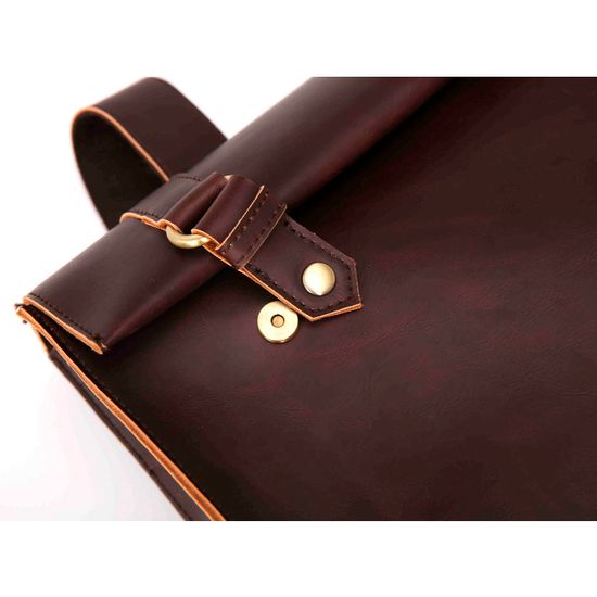 Крафтовый рюкзак из экокожи Нанджу. Коричневый