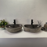 Раковина из речного камня ПАРА! RS-63824 52*36*15 2шт 0126