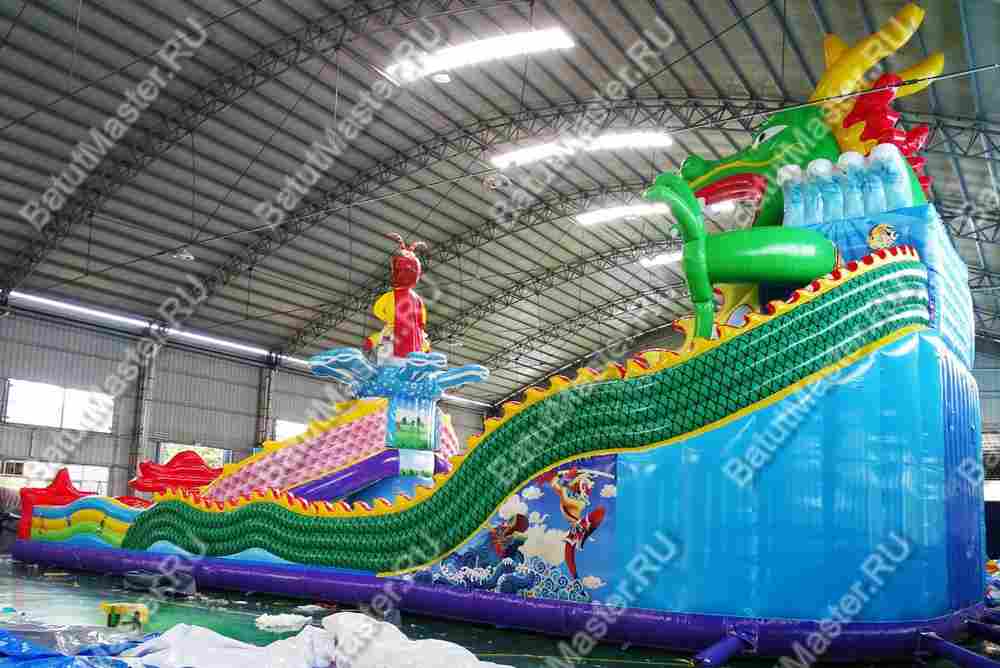 Коммерческий надувной батут "Хижина дракона", 20*10*7 м