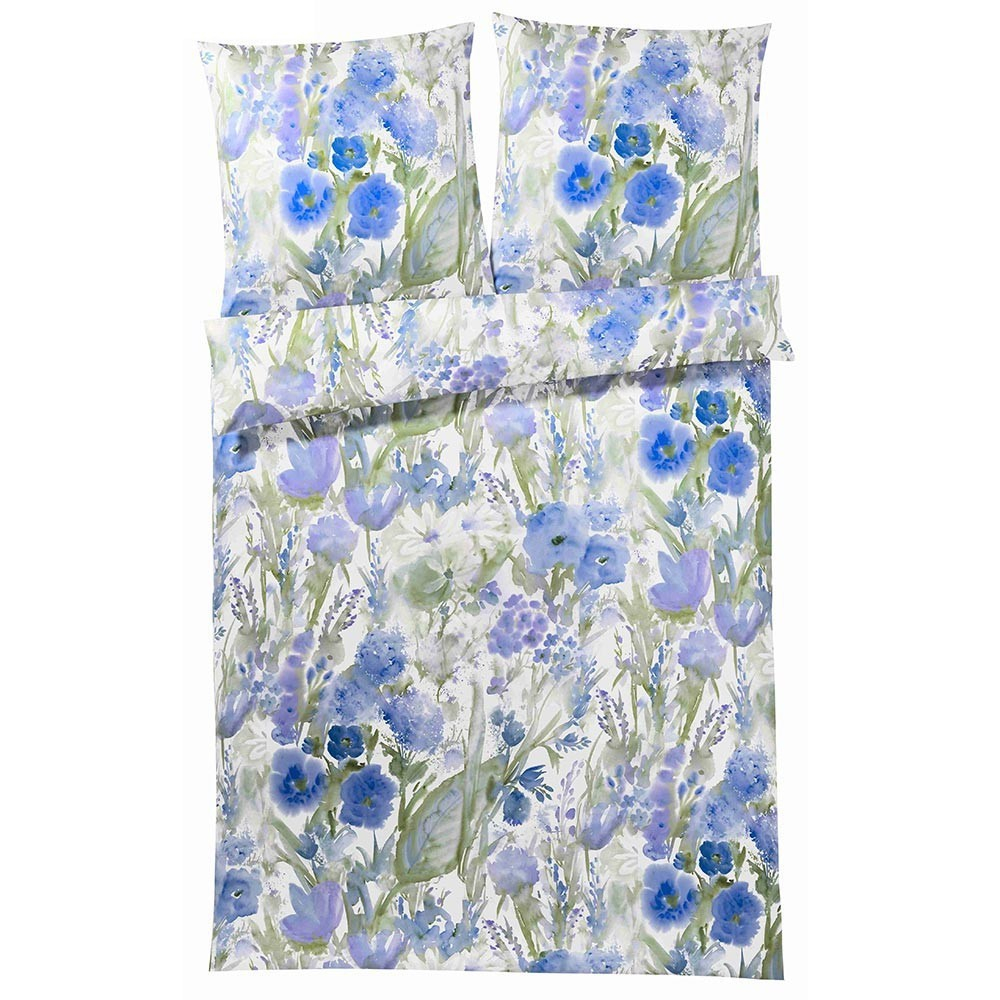 Постельное белье 2 спальное евро Elegante Avignon синее без простыни Германия