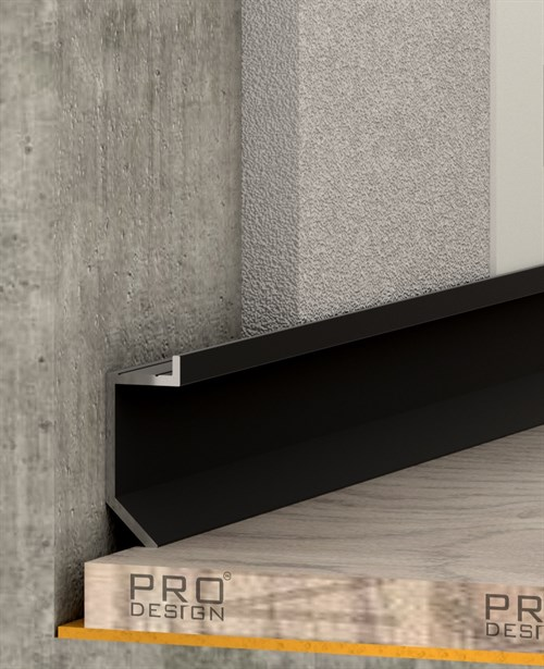 Теневой плинтус Pro Design Slim 723 Черный Муар 2700мм