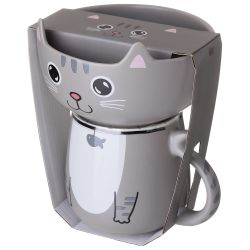 НАБОР ДЛЯ ЗАВТРАКА LEFARD "CAT", 2 ПР.: САЛАТНИК 500МЛ, КРУЖКА 450МЛ