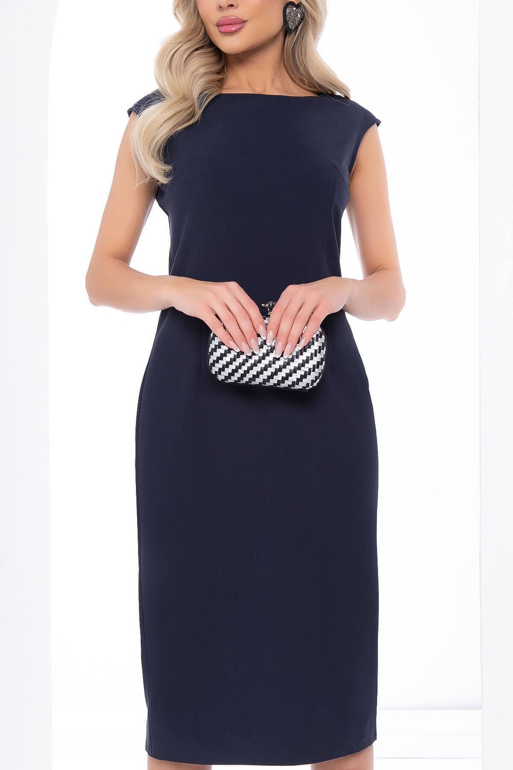 Платье футляр "Голливуд" (темно-синее) П8096 LT Collection (Акция)