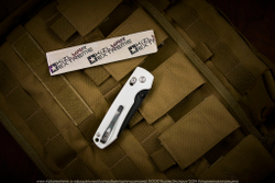 Нож Vosteed Raccoon CB сталь 14C28N Black Stonewash рукоять White G10