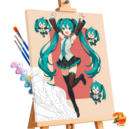 Картина по номерам Hatsune Miku Хацунэ Мику