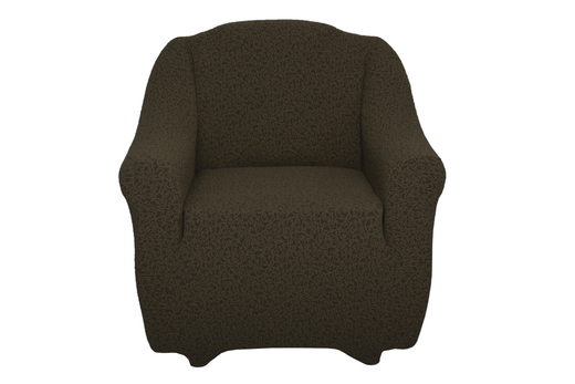 Чехол на кресло без оборки Жаккард, цвет Кофе с молоком