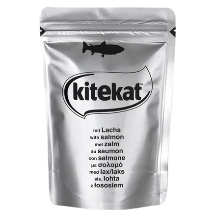 Влажный корм Kitekat Pou для кошек лосось в желе 85 гр