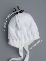 Шапка детская зимняя вязаная на завязках