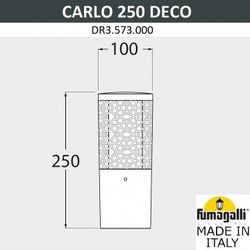 Наземный низкий светильник Fumagalli Carlo Deco DR3.573.000.AXU1L