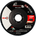 Круг лепестковый торцевой KRUGO 125х22,23mm P60, тип 1, KBYL12560