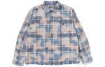 A Bathing Ape Bleached Check Zip Shirt