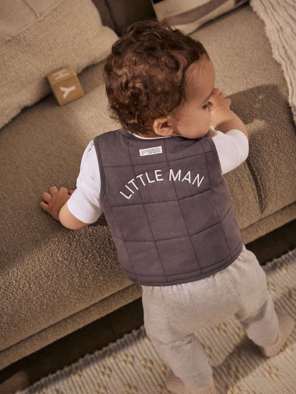 Комплект из трех предметов для малышей Next E81-363, Коричневый, Белый, Серый