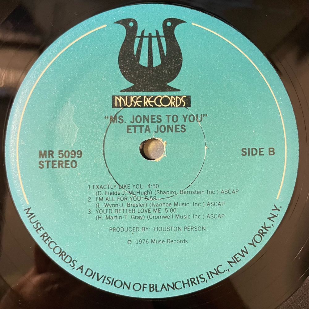 Винтажная виниловая пластинка LP Etta Jones, Ms. Jones To You (США 1976)