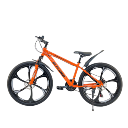 Велосипед Klauden 26" 21скор (стальная рама, диск. тормоз, литые диски) Оранжево-черный (KL-26/6-1)