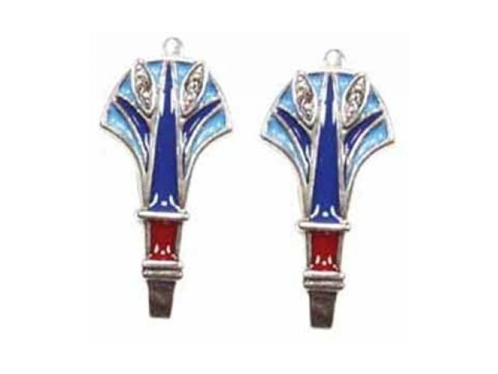 "Луксор" серьги в серебряном покрытии из коллекции "Египет" от Jenavi  с английским замком