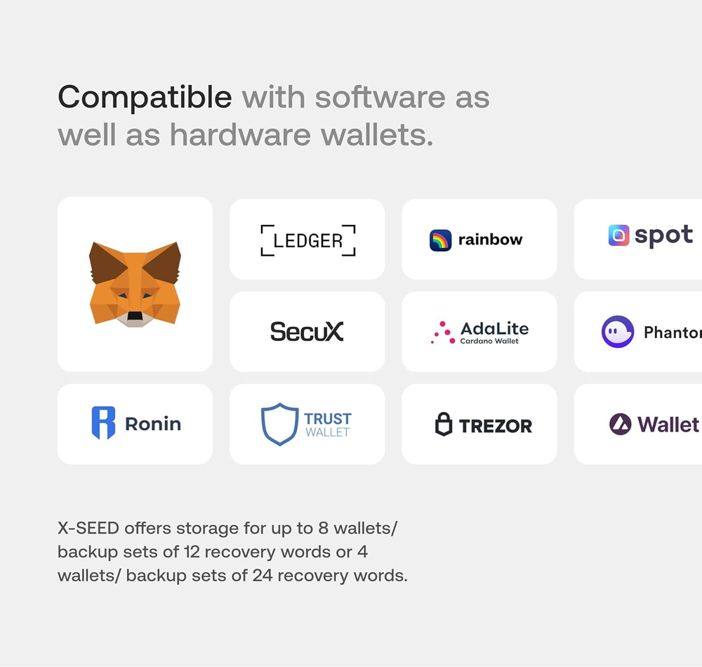 SecuX XSEED Plus — Набор для защиты сид-фразы криптокошелька Металлические пластины с инструментом для гравировки (совместимость с Ledger, Trezor, SecuX)