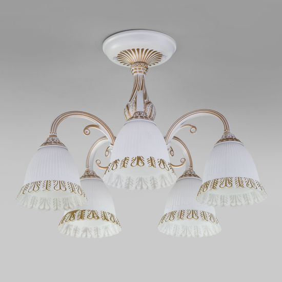 60107/5 / потолочный светильник / белый с золотом