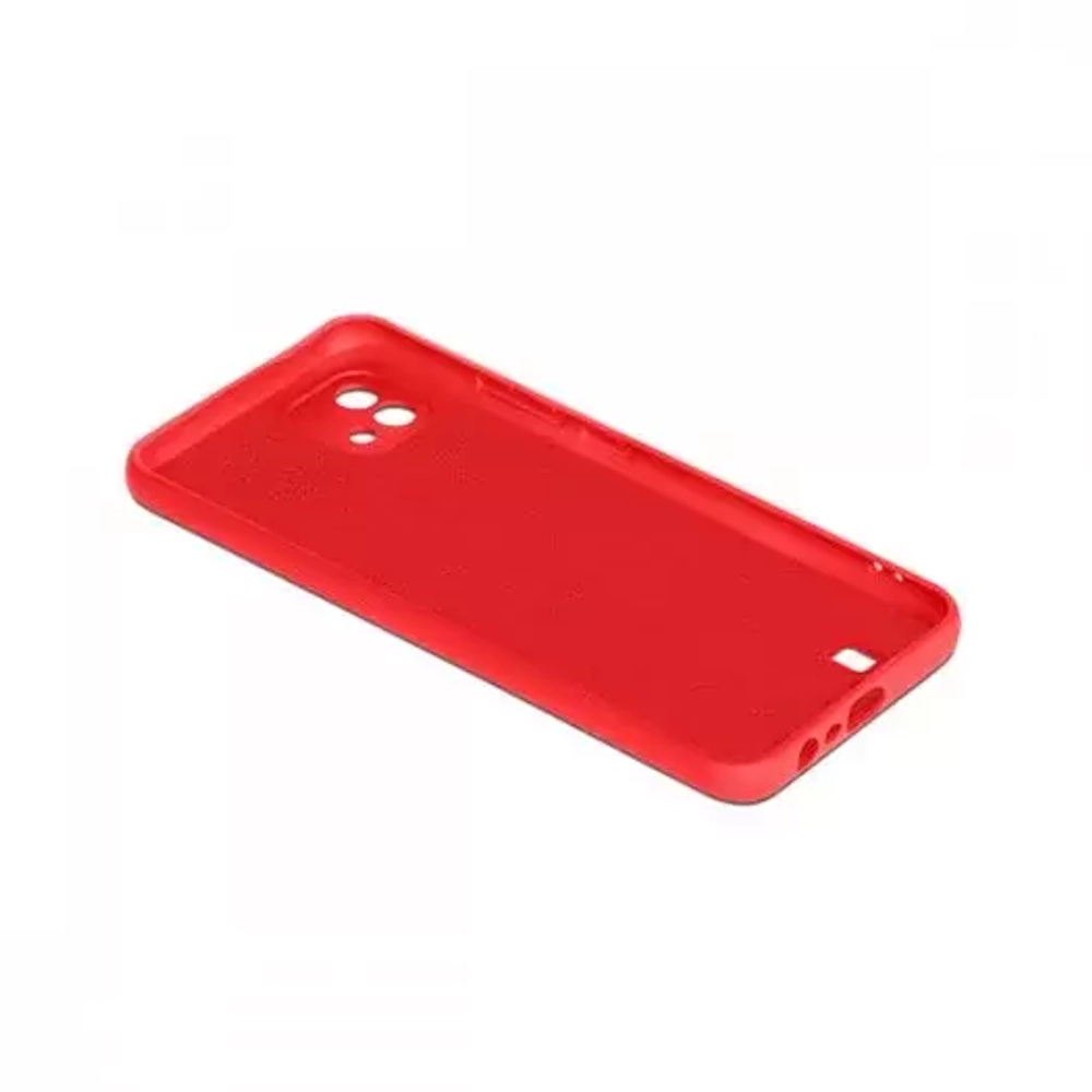 Силиконовый чехол с микрофиброй для Realme C11 red DF