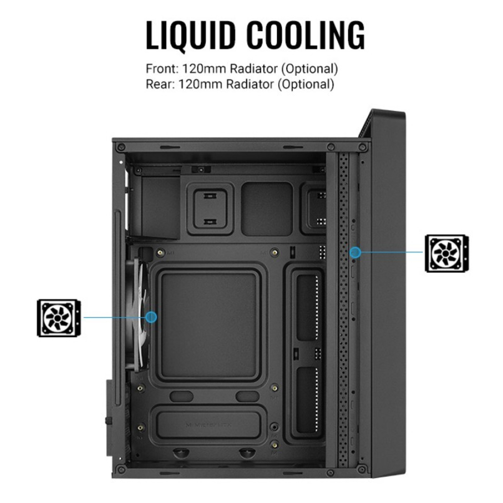 Корпус Aerocool CS-109, mATX, без БП, black