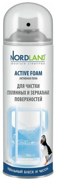 Nordland Active Foam Био-активная пена для чистки стеклянных и зеркальных поверхностей, 500 мл