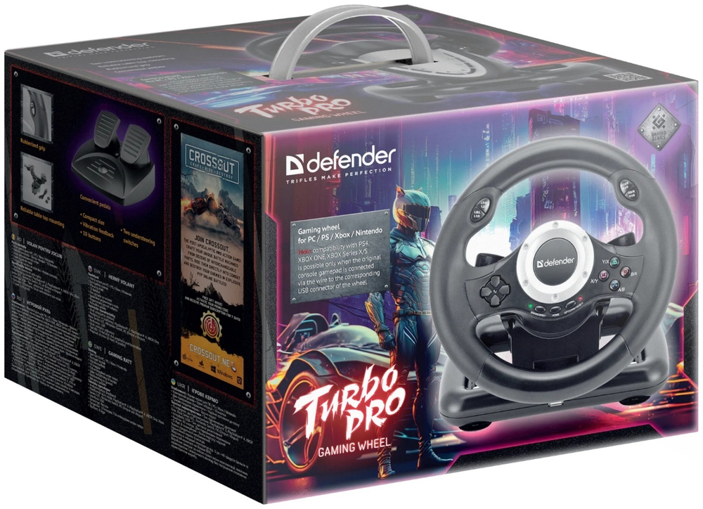 Игровой контроллер Defender Turbo Pro 64291 черный