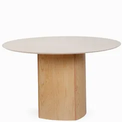 Обеденный стол Addy Ø120 см, бежевый камень