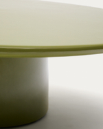 Журнальный столик Albanella из цемента с глянцевой зелёной отделкой Ø110 см