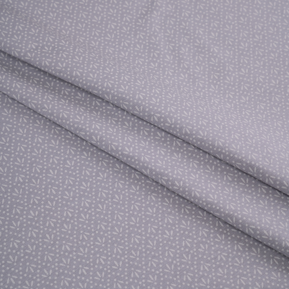 Кулирная гладь с рисунком, 92% хлопок, 8% ПУ(эластан), 185 гр/м2, серый/св.фиолетовый (21024)
