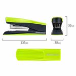 Степлер №24, Brauberg Super, до 30л, пластиковый корпус, зелено-черный